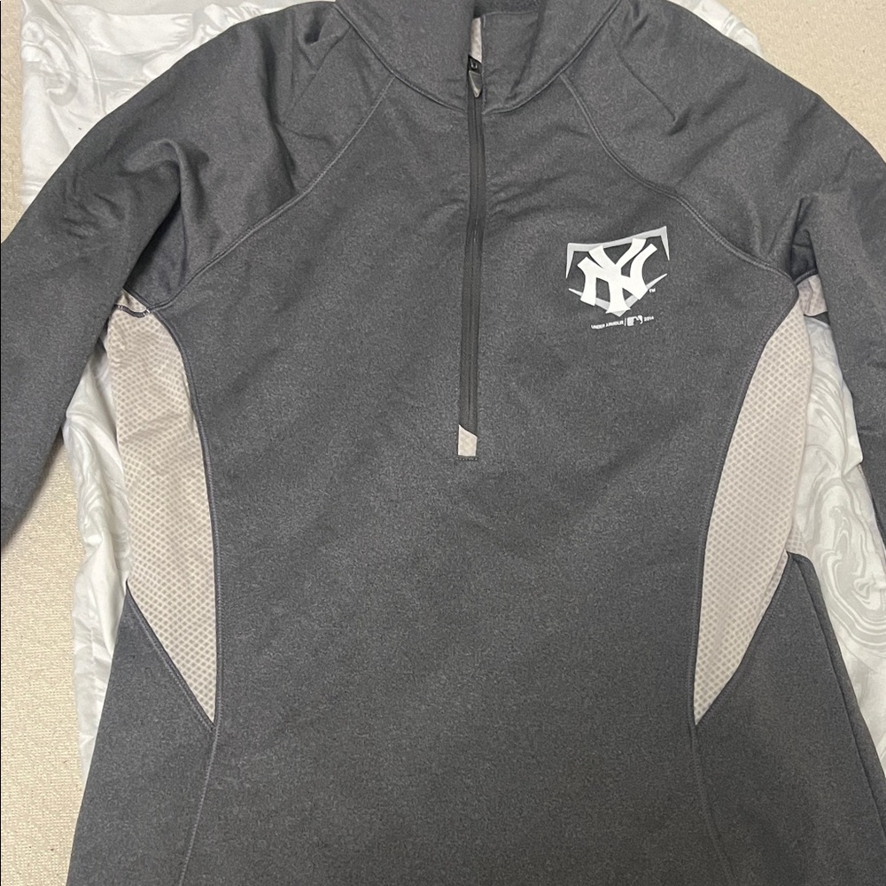 Gray Pullover Hoodie with White NY Logo
